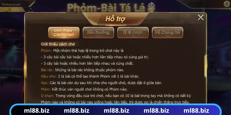 Quy luật chơi phỏm đẳng cấp sòng bạc online